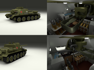 su 100 with interior 3D 모델