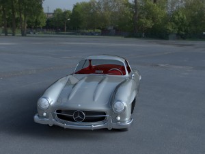 fully modelled-rigged mercedes 300sl gullwing hdri 3D Model