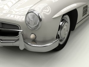 fully modelled-rigged mercedes 300sl gullwing hdri 3D Model