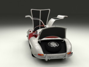 fully modelled-rigged mercedes 300sl gullwing hdri 3D Model