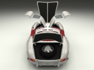 fully modelled-rigged mercedes 300sl gullwing hdri 3D Model