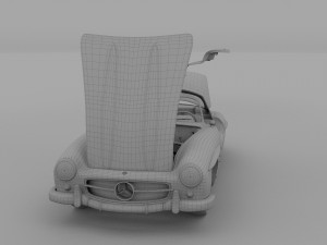 fully modelled-rigged mercedes 300sl gullwing hdri 3D Model