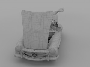 fully modelled-rigged mercedes 300sl gullwing hdri 3D Model