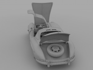 fully modelled-rigged mercedes 300sl gullwing hdri 3D Model