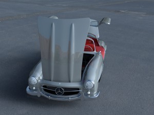 fully modelled-rigged mercedes 300sl gullwing hdri 3D Model