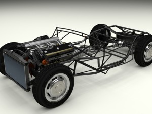 fully modelled mercedes 300sl roadster red hdri Model 3D