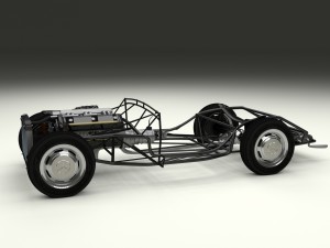 fully modelled mercedes 300sl roadster red hdri Model 3D