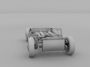 fully modelled mercedes 300sl roadster red hdri Model 3D