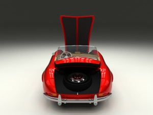fully modelled mercedes 300sl roadster red hdri Model 3D