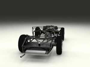 fully modelled mercedes 300sl roadster silver hdri 3D Model