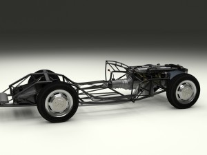 fully modelled mercedes 300sl roadster silver hdri 3D Model