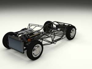 fully modelled mercedes 300sl roadster silver hdri 3D Model