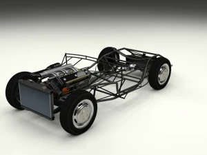 fully modelled mercedes 300sl roadster silver hdri 3D Model