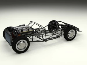 fully modelled mercedes 300sl roadster silver hdri 3D Model