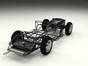 fully modelled mercedes 300sl roadster silver hdri 3D Model