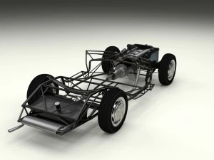 fully modelled mercedes 300sl roadster silver hdri 3D Model