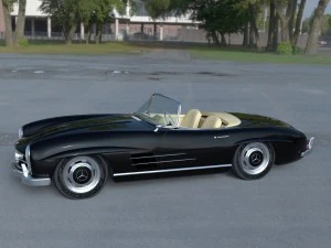 메르세데스 300sl 로드스터 w198 hdri 3D 모델