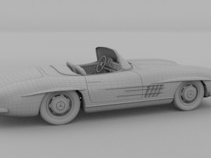 mercedes 300sl roadster w198 hdri Modèle 3D