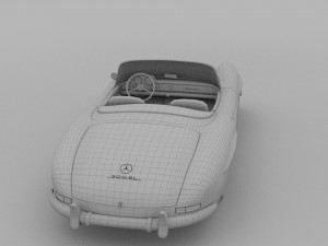 mercedes 300sl roadster w198 hdri Modèle 3D