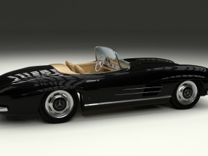 mercedes 300sl roadster w198 hdri Modèle 3D
