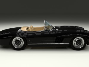 mercedes 300sl roadster w198 hdri Modèle 3D