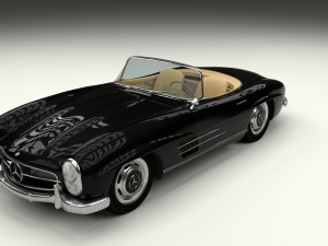 mercedes 300sl roadster w198 hdri Modèle 3D