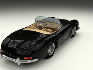 mercedes 300sl roadster w198 hdri Modèle 3D