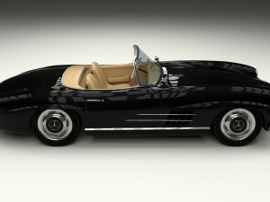mercedes 300sl roadster w198 hdri Modèle 3D