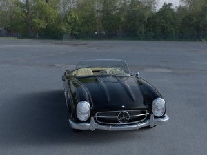 mercedes 300sl roadster w198 hdri Modèle 3D