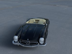 mercedes 300sl roadster w198 hdri Modèle 3D