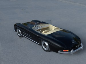 mercedes 300sl roadster w198 hdri Modèle 3D
