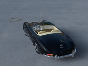 mercedes 300sl roadster w198 hdri Modèle 3D