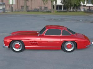 rigged mercedes 300sl w198 hdri 3D Model