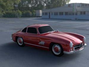 rigged mercedes 300sl w198 hdri 3D 모델
