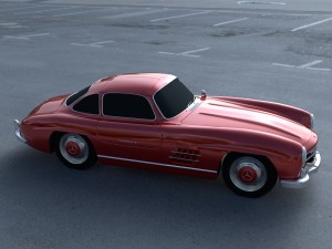 rigged mercedes 300sl w198 hdri 3D 모델