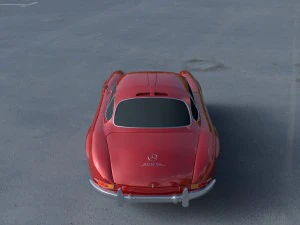 rigged mercedes 300sl w198 hdri 3D Model