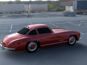 rigged mercedes 300sl w198 hdri 3D 모델