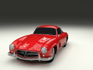 rigged mercedes 300sl w198 hdri 3D 모델