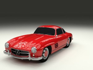 rigged mercedes 300sl w198 hdri 3D 모델