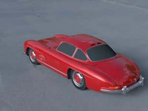 rigged mercedes 300sl w198 hdri 3D Model