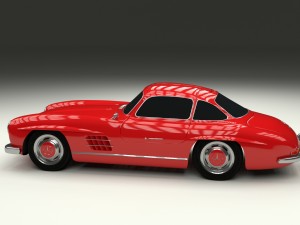 rigged mercedes 300sl w198 hdri 3D 모델