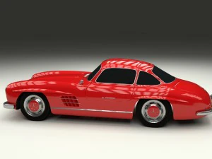 rigged mercedes 300sl w198 hdri 3D Model