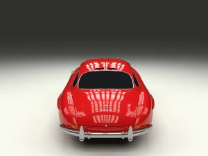 rigged mercedes 300sl w198 hdri 3D Model