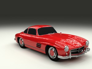 rigged mercedes 300sl w198 hdri 3D 모델