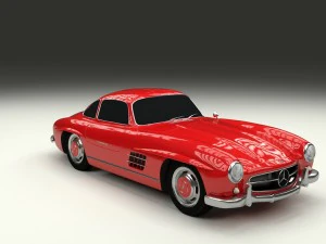 rigged mercedes 300sl w198 hdri 3D Model