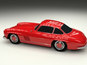 rigged mercedes 300sl w198 hdri 3D 모델
