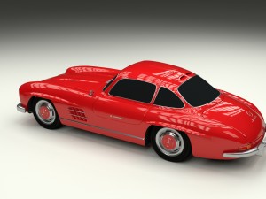 rigged mercedes 300sl w198 hdri 3D 모델