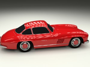 rigged mercedes 300sl w198 hdri 3D 모델
