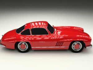 rigged mercedes 300sl w198 hdri 3D 모델