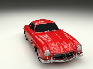 rigged mercedes 300sl w198 hdri 3D 모델